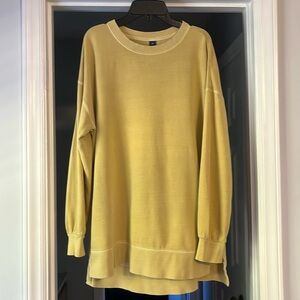 Old Navy gold long sleeve sweatshirt-size XS. There are minor stains on back.